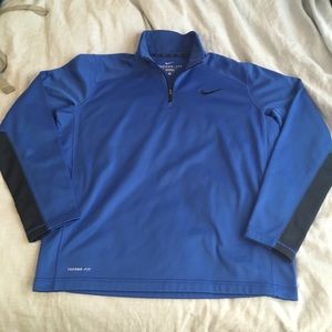 Men’s large Nike Half Zip Jacket blue pull over